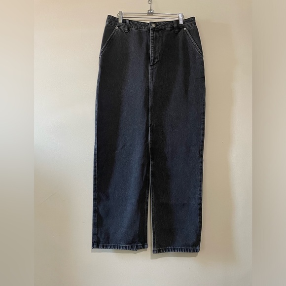 NA-KD Dresses & Skirts - Slit detailed maxi denim skirt